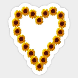 Sunflower Heart Sticker